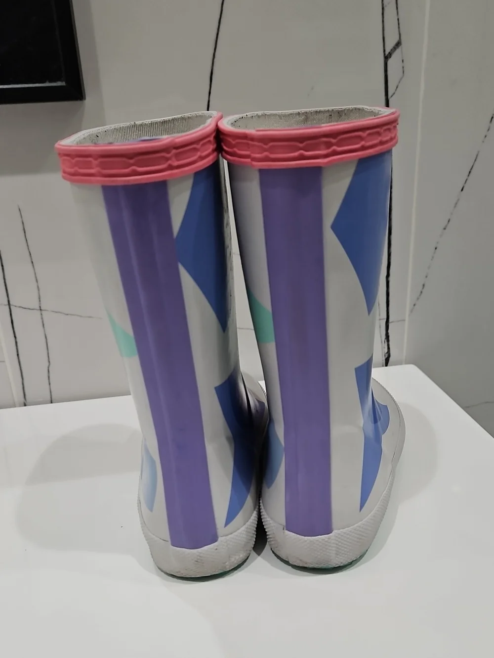 Hunter Colorblock Kids Rain Boots in Pink, Mint & Blue